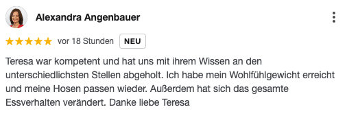 google-testimonial-alexandra-angenbauer WILDFIT Testimonial - Alexandra Angenbauer